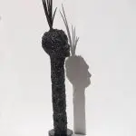 escultura en resina, silicona, arte, cabeza africano